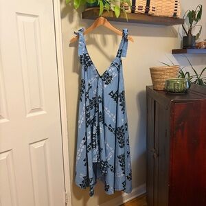 Moani Hawaii Tie Shoulder Patterned Dress One Size